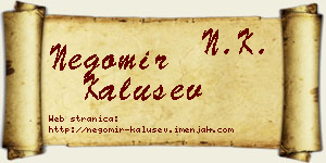Negomir Kalušev vizit kartica